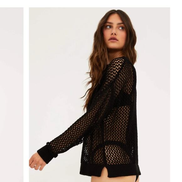 Beach Riot Hilary cover up sweater black - Picture 2 of 8